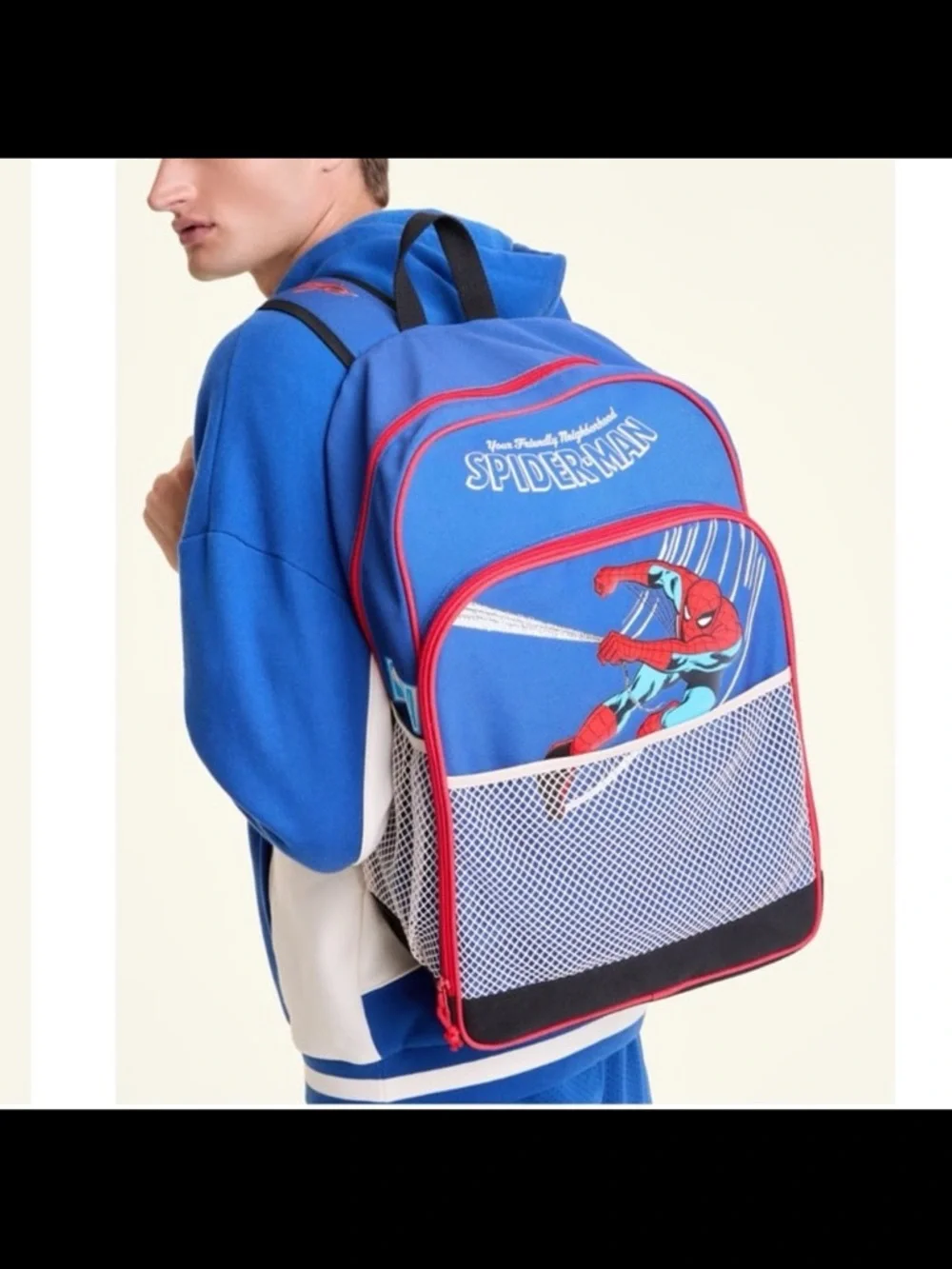 NBA Blue and Red Spider-Man Kids Backpack